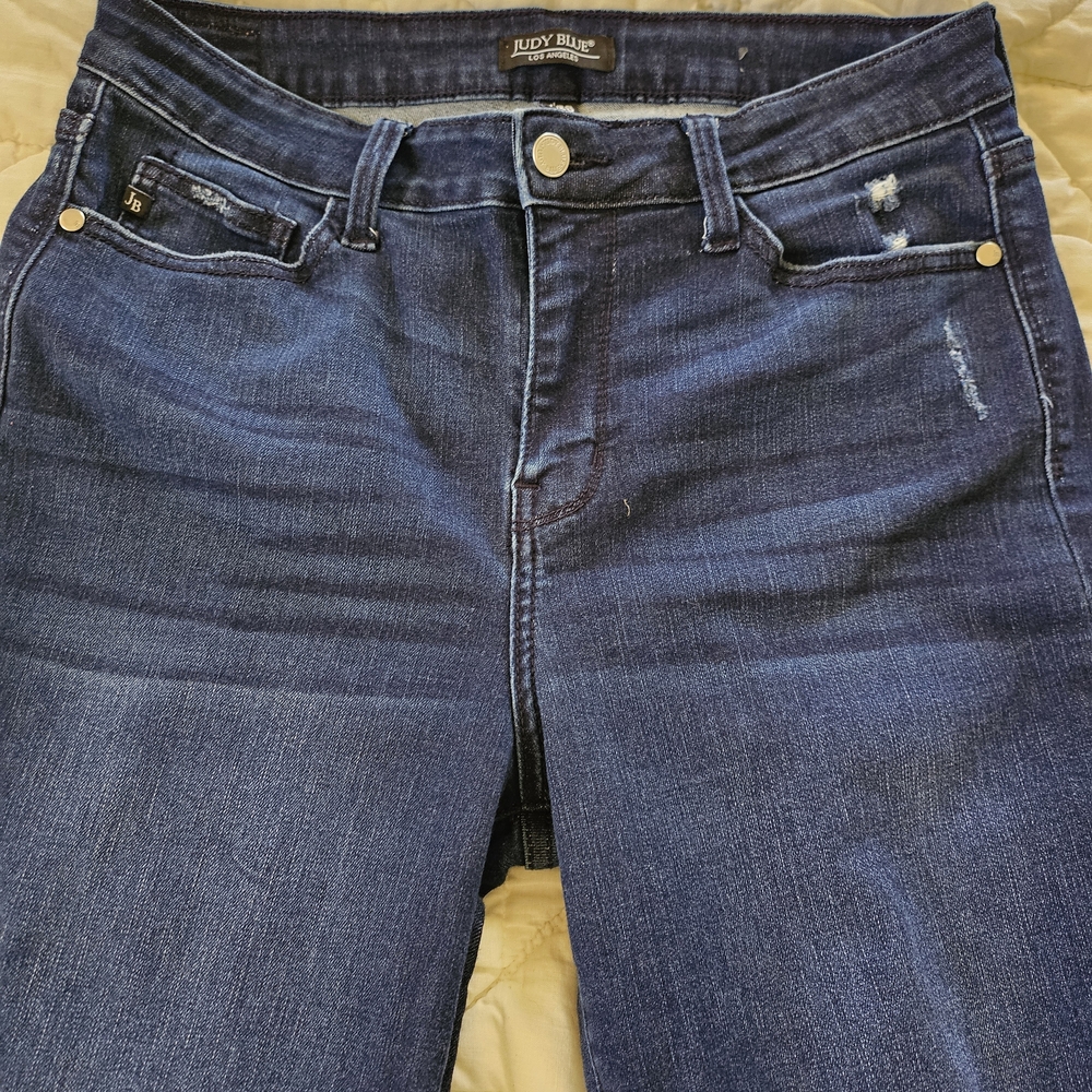 Judy Blue Slightly Distressed Straight Leg Jeans- Size 7/28 - Picture 6 of 8